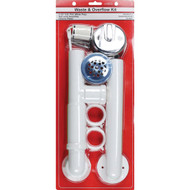Lasco PVC Trip Lever Bath Drain with Chrome Plated Trim
