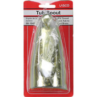 Lasco 1_2 In. FPT Polished Brass Bathtub Spout with Diverter