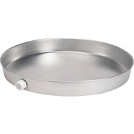 Oatey 28 In. Dia. Aluminum Water Heater Drain Pan with 1-1_2 In. PVC Fitting