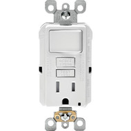 Leviton White 15A Self-Test Tamper Resistant GFCI Switch & Outlet Combination With Wallplate