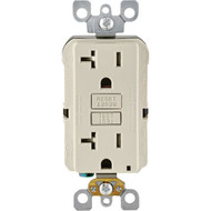 Leviton SmartlockPro Self-Test 20A Light Almond Commercial Grade Tamper Resistant 5-20R GFCI Outlet