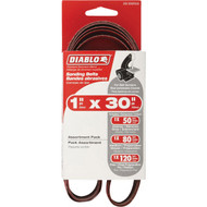 Diablo 1 In. x 30 In. 50_80_120 Grit General Purpose Sanding Belt (3-Pack)