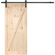 Erias Home Designs 36 In. x 84 In. x 1-3_8 In. Z-Style Stain Grade Unfinished Barn Door