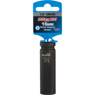 Channellock 1_2 In. Drive 16 mm 6-Point Deep Metric Impact Socket