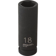 Channellock 1_2 In. Drive 18 mm 6-Point Deep Metric Impact Socket