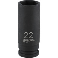 Channellock 1_2 In. Drive 22 mm 6-Point Deep Metric Impact Socket