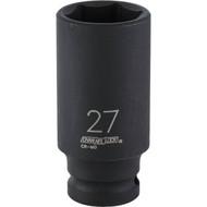 Channellock 1_2 In. Drive 27 mm 6-Point Deep Metric Impact Socket