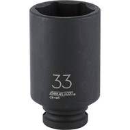 Channellock 1_2 In. Drive 33 mm 6-Point Deep Metric Impact Socket