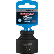 Channellock 1_2 In. Drive 32 mm 6-Point Shallow Metric Impact Socket