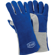 Ironcat 13.875 In. Blue_Gray Large Welding Gloves