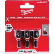 Millwaukee SHOCKWAVE 1_2 In. x 1-1_2 In. Insert Impact Nutdriver  (3-Pack)