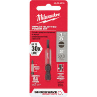 Milwaukee SHOCKWAVE 1_8 In. Slotted 2 In. Power Impact Screwdriver Bit