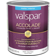 Valspar Accolade Super Premium 100% Acrylic Paint & Primer Matte Interior Wall Paint  Clear Base  1 Qt.