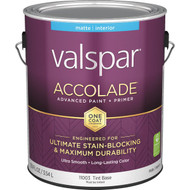 Valspar Accolade Super Premium 100% Acrylic Paint & Primer Matte Interior Wall Paint  Tint Base  1 Gal.
