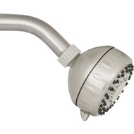 Waterpik PowerSpray+ 5-Spray 1.8 GPM Fixed Showerhead  Brushed Nickel