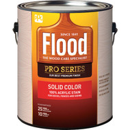 Flood Pro Series 100% Acrylic Opaque Deck Fence And Siding Exterior Stain  White_Pastel Base  1 Gal.