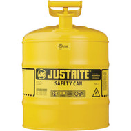 Justrite 5 Gal. Type I Galvanized Steel Safety Fuel Can  Yellow