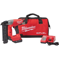 Milwaukee M18 FUEL Brushless 18-Gauge 2-1_8 In. Cordless Brad Nailer Kit with 2.0 Ah Battery & Charger