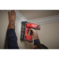Milwaukee M18 FUEL 18 Volt Lithium-Ion Brushless 16-Gauge 2-1_2 In. Angled Cordless Finish Nailer Kit