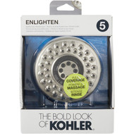 Kohler Enlighten 5-Spray Multifunction 1.75 GPM Fixed Shower Head  Brushed Nickel