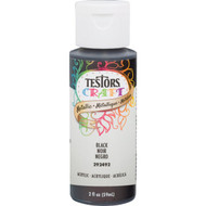 Testors 2 Oz. Acrylic Metallic Craft Paint  Black