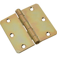 National 3 In. x 1_4 In. Radius Satin Brass Door Hinge