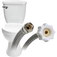 Fluidmaster Click Seal 3_8 In. Comp x 7_8 In. Ballcock x 9 In. L Braided Stainless Steel Toilet Connector