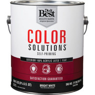 Do it Best Color Solutions 100% Acrylic Latex Self-Priming Flat Exterior House Paint  Bright White  1 Gal.