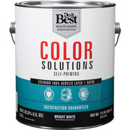 Do it Best Color Solutions 100% Acrylic Latex Self-Priming Satin Exterior House Paint  Bright White  1 Gal.