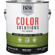 Do it Best Color Solutions 100% Acrylic Latex Self-Priming Semi-Gloss Exterior House Paint  Bright White  1 Gal.