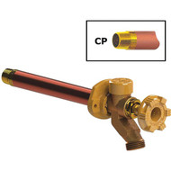 Woodford 1_2 In. SWT x 1_2 In. MIP x 3_4 In. MHT x 8 In. Brass Anti-Siphon Frost Free Wall Hydrant