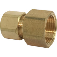 Sioux Chief 1_4 In. Compression X 1_4 In. Female Flare Adapter with Gasket For Ice Maker Connection