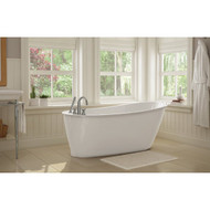 Maax Sax 60 In. L x 32 In. W End Drain Freestanding Bathtub in White
