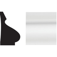 Royal 1_2 In. x 1-1_8 In. x 8 Ft. White PVC Base Molding Cap