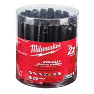 Milwaukee INKZALL Medium Chisel Tip Black Job Site Marker  7-1_8 In. L