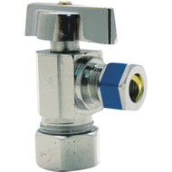 Lasco 5_8 In. C Outlet x 3_8 In. C Inlet 1_4 Turn Angle Valve