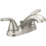 Moen Adler 2-Handle Lever Centerset Bathroom Faucet with Pop-Up  Spot Resist Brushed Nickel