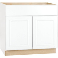 Continental Cabinets Hamilton 36 In. W. x 34-1_2 In. H. x 24 In. D. White Thermofoil Base Kitchen Cabinet