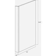Continental Cabinets Andover Shaker 1-1_2 In. W. x 34-1_2 In. H. White Thermofoil Dishwasher End Panel
