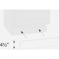 Continental Cabinets 4-1_2 In. H x 91-1_2 In. L White Toe Kick