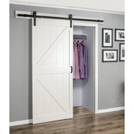 Erias Home Designs 36 In. x 84 In. x 1-3_8 In. K-Style Stone Barn Door Kit