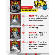 Flex Tape 12 In. x 10 Ft. Repair Tape  White
