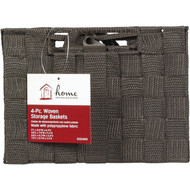 Home Impressions 4-Piece Woven Storage Basket Set  Brown