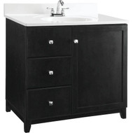 Design House Shorewood Espresso 30 In. W x 33 In. H x 21 In. D Vanity Base  1 Door_2 Drawer