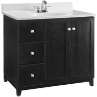 Design House Shorewood Espresso 36 In. W x 33 In. H x 21 In. D Vanity Base  2 Door_2 Drawer
