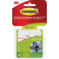 Command Poster Strips Value Pack  White  48 Strips