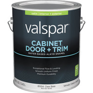 Valspar Cabinet Door & Trim Waterborne Alkyd Satin Interior_Exterior Enamel  Clear Base  1 Gal.