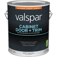 Valspar Cabinet Door & Trim Waterborne Alkyd Semi-Gloss Interior_Exterior Enamel  Pastel Base  1 Gal.