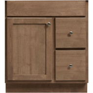 Bertch Bear Creek Driftwood 30 In. W x 34-1_2 In. H x 21 In. D Vanity Base 1 Door_2 Drawer