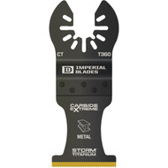 Imperial Blades ONE FIT 1-3_8 In. 24 TPI Titanium STORM Carbide Extreme Metal Cutting Oscillating Blade